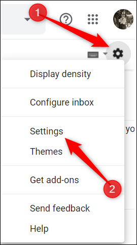 Click the Settings cog, and then click "Settings."