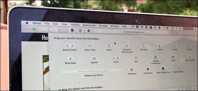 Customize Toolbar menu in Safari in macOS